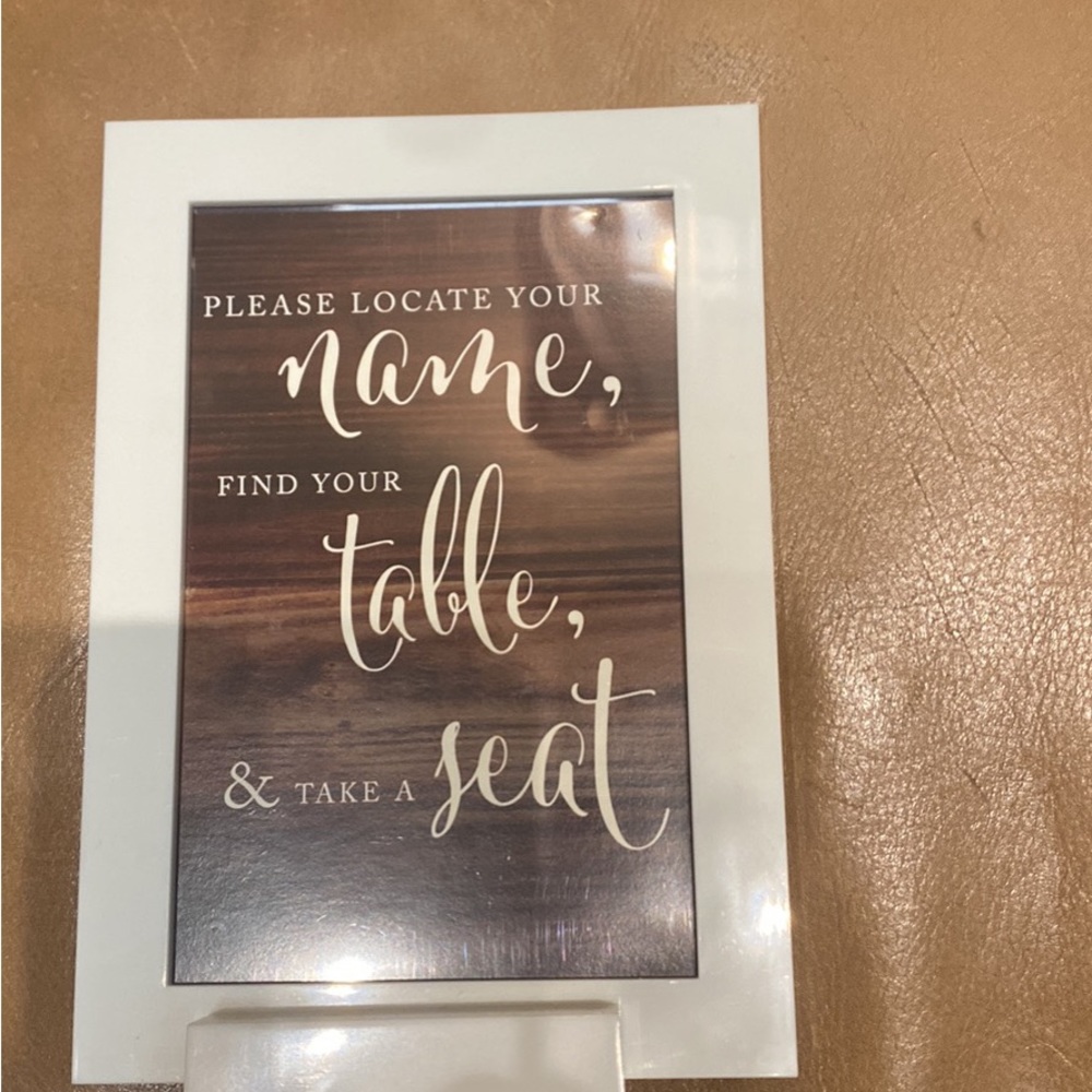 Table Card Number Sign